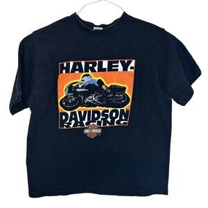 Harley-Davidson Racing Vintage Youth Graphic Tee Size 10/12